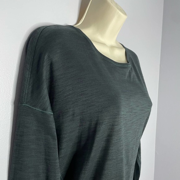 Lululemon Get Set Long Sleeve - Heathered Dark Emerald Black - Picture 4 of 8